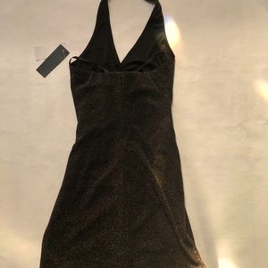 City Studio Chocolate Brown Glitter Knit Bodycon Junior Dress